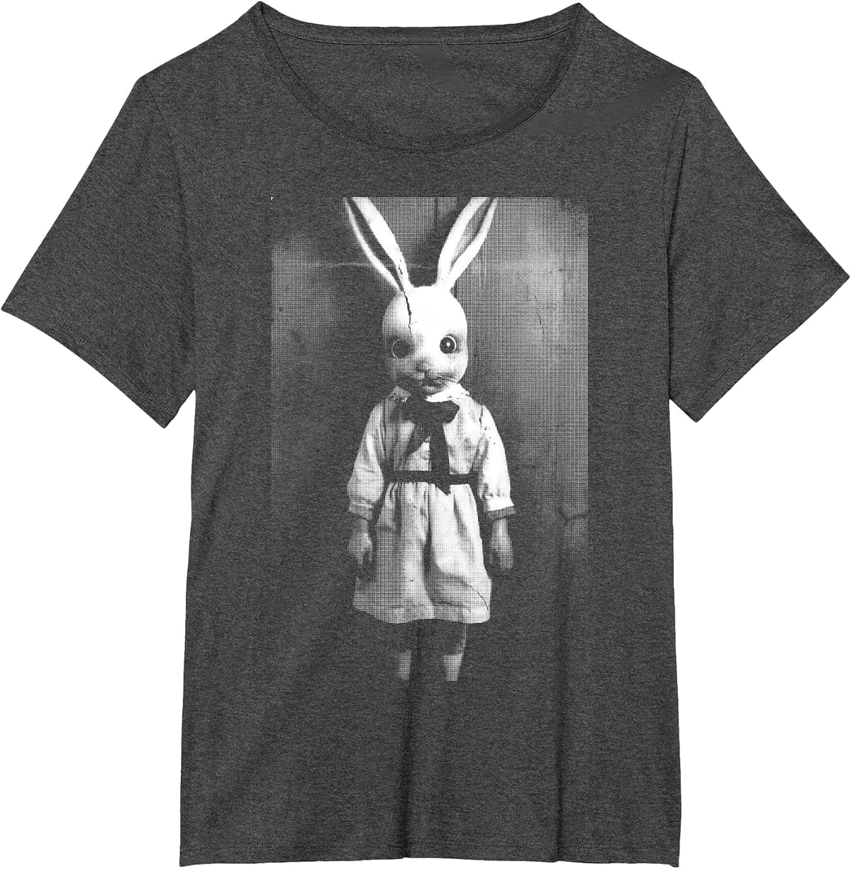 Horror Bunny Rabbit | Dark Creepy Unholy Gothic Halloween T-Shirt - Dark Heather Grey
