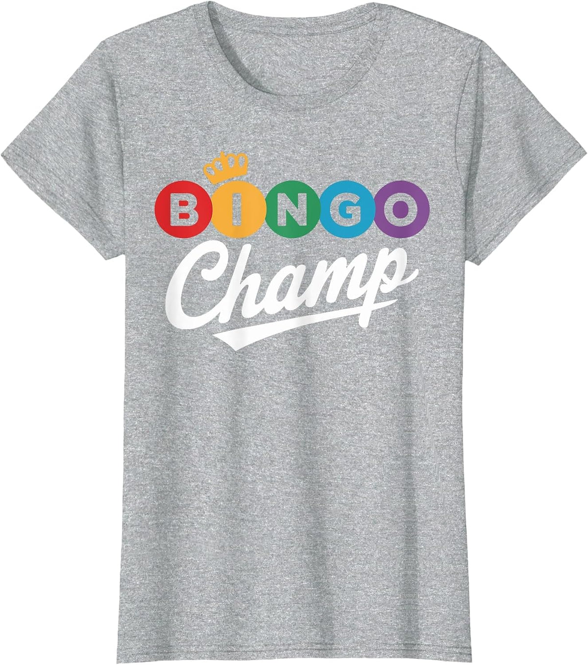 Bingo Champion Winning Strategy Fun Game Night Vibes T-Shirt - Heather Grey