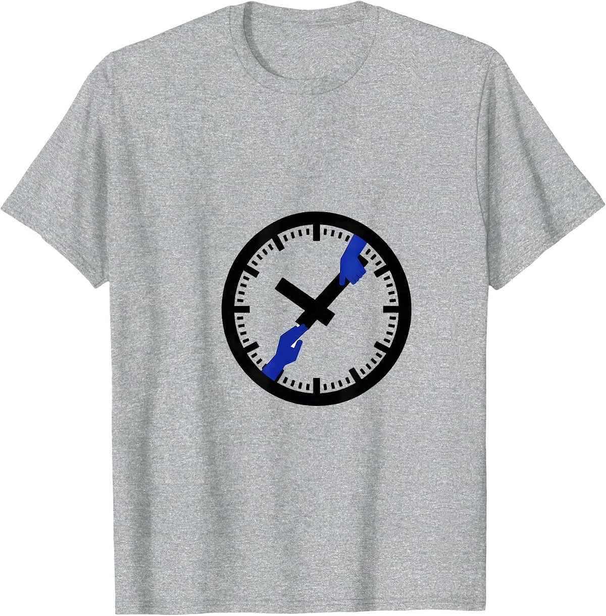 Men's Swiss Clock Pharmacy Tech Humor Gift T-Shirt - Heather Grey