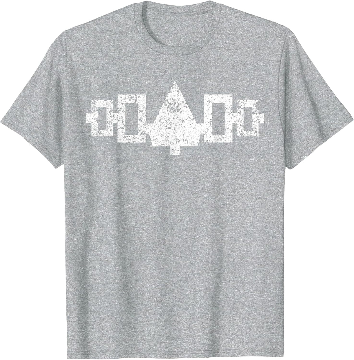 Iroquois Hiawatha Belt Design Distressed T-Shirt - Heather Grey