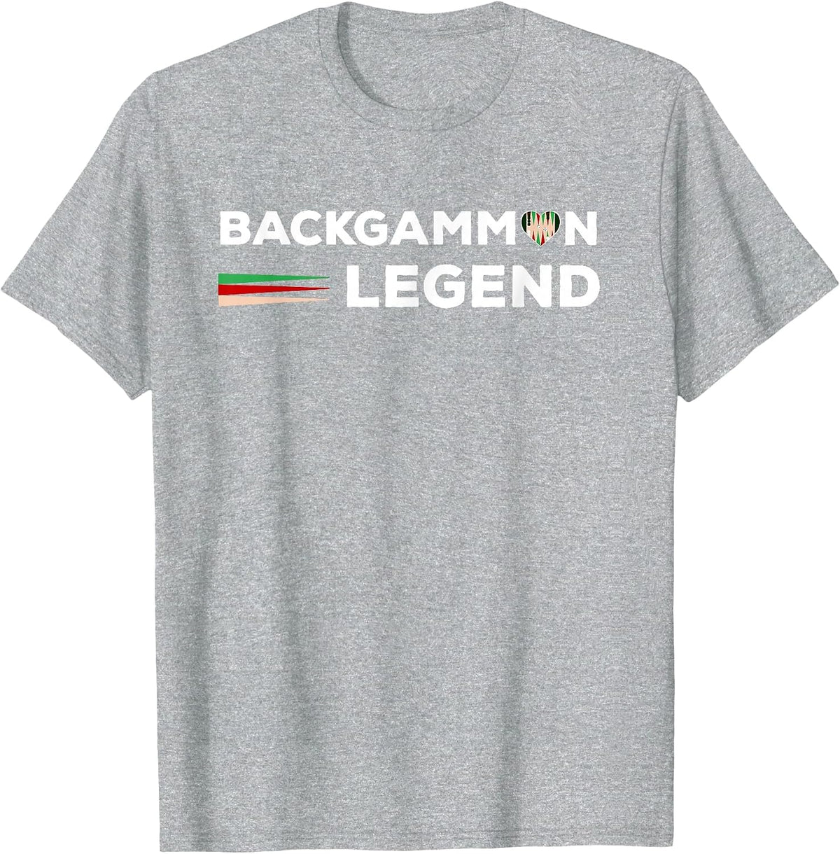 Backgammon Player Board Game Backgammon Legend T-Shirt - Heather Grey