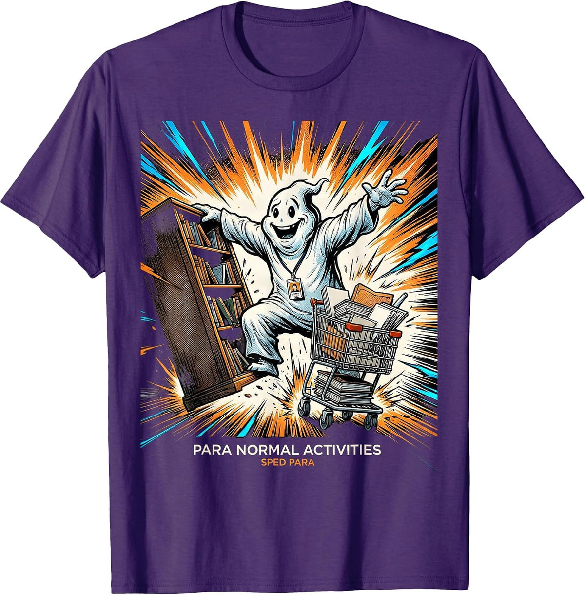 Para Normal Activities SPED Para Funny Ghost T-Shirt - Purple