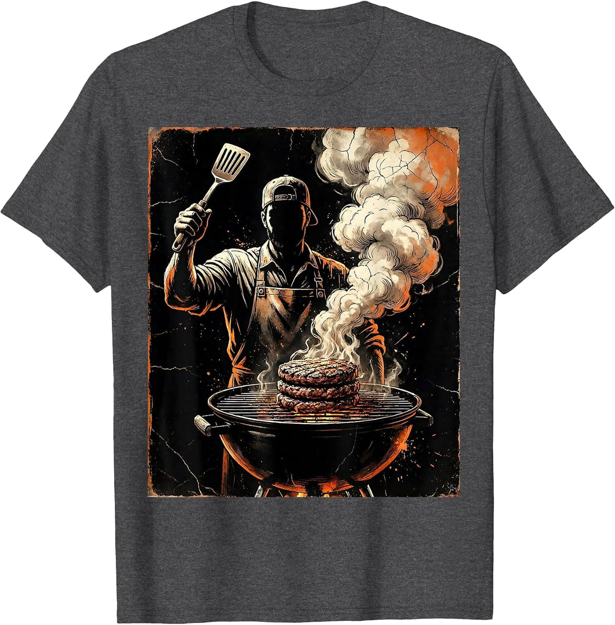 White Boy of the Year Backyard BBQ Grill Master T-Shirt - Dark Heather Grey
