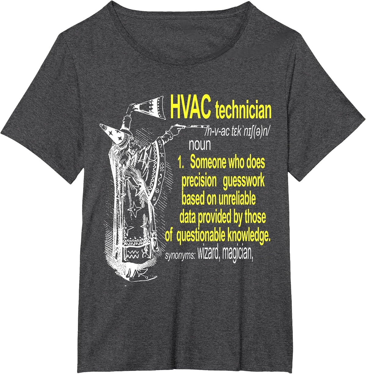 HVAC Technician Funny Definition T-Shirt Air Conditioning T-Shirt - Dark Heather Grey
