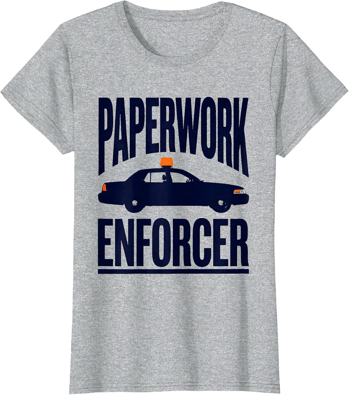 Paperwork Enforcer Funny Police Officer Gift Law Enforcement T-Shirt - Heather Grey