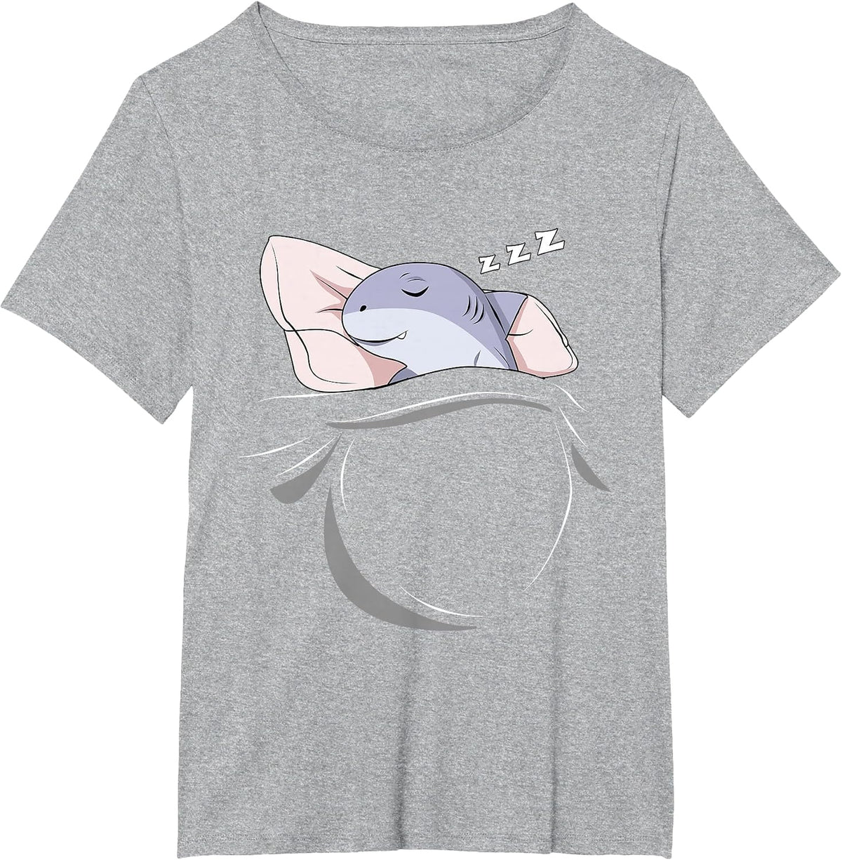 Nap Sea Lover Diver Snorkeler Ocean Stuff Sleeping Shark T-Shirt - Heather Grey