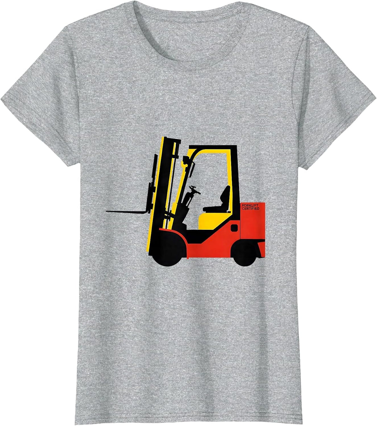 Women's Forklift Certified Bauhaus Modernist Construction Worker Gag T-Shirt - Heather Grey