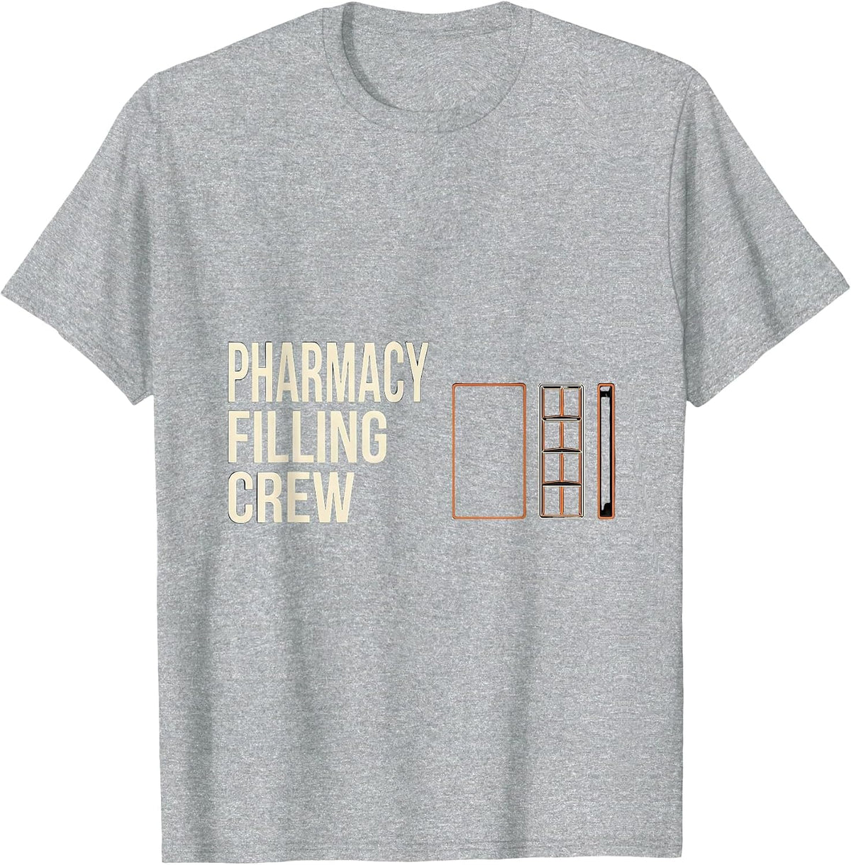Men's Pharmacy Filling Crew Funny Pharmacy Technician Pharmacist T-Shirt - Heather Grey