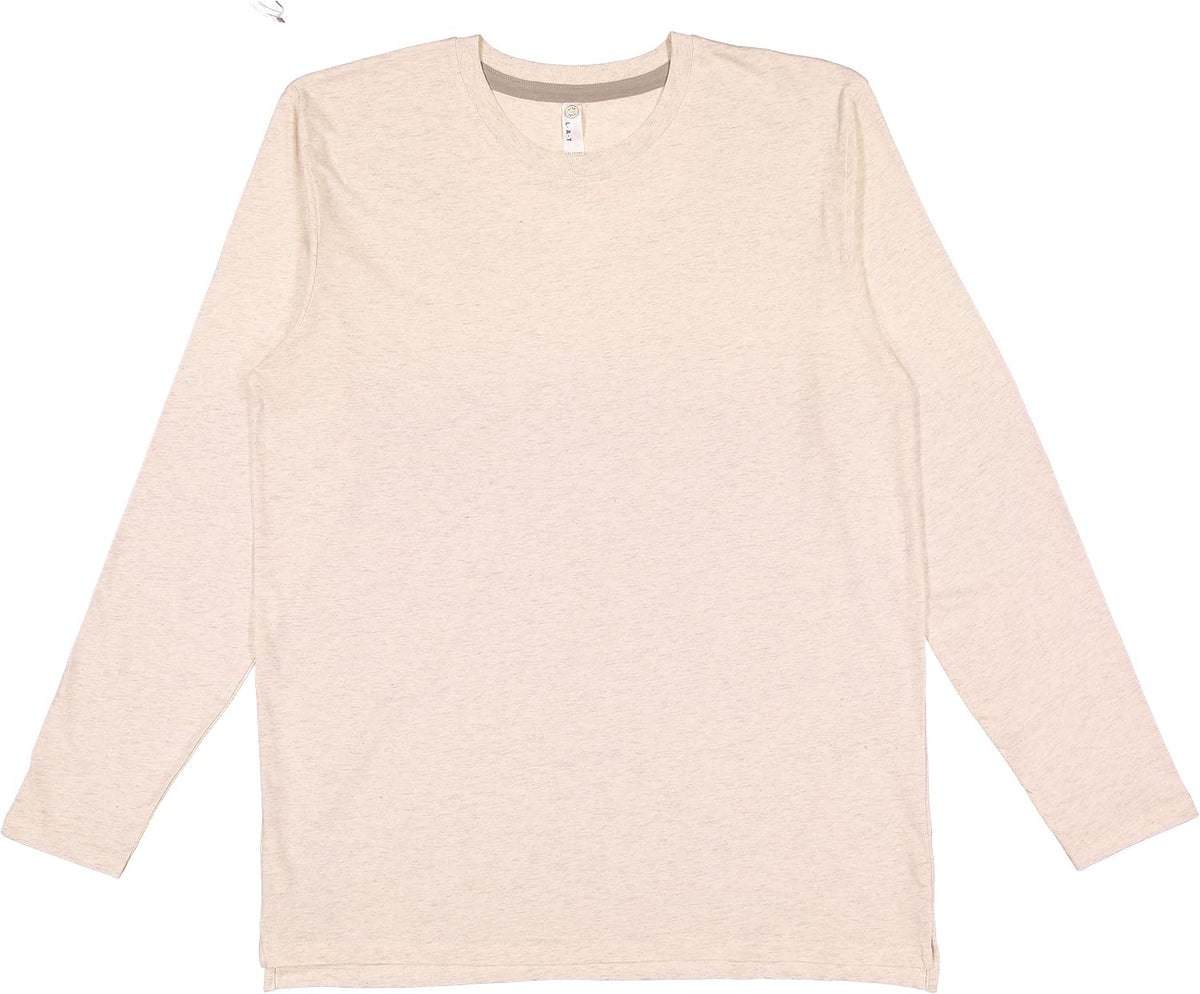 LAT Adult Unisex Long Sleeve Fine Jersey T-Shirt (6918) - Natural Heather