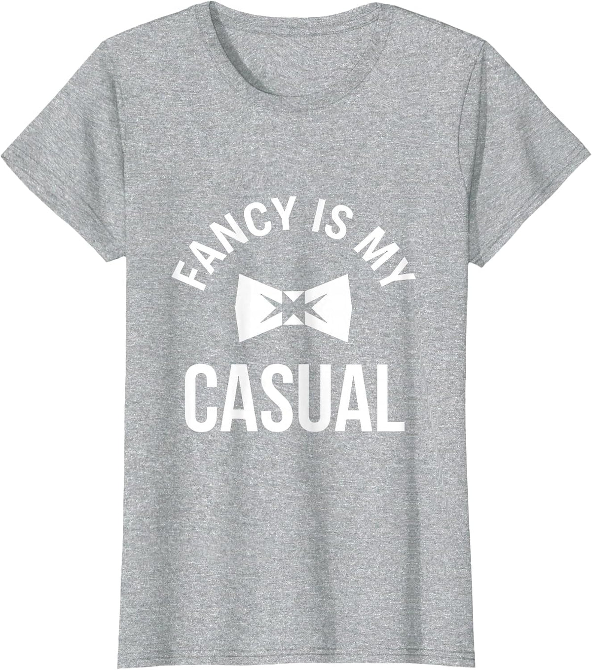 Fancy Is My Casual Tuxedo Graphic Design T-Shirt - Heather Grey