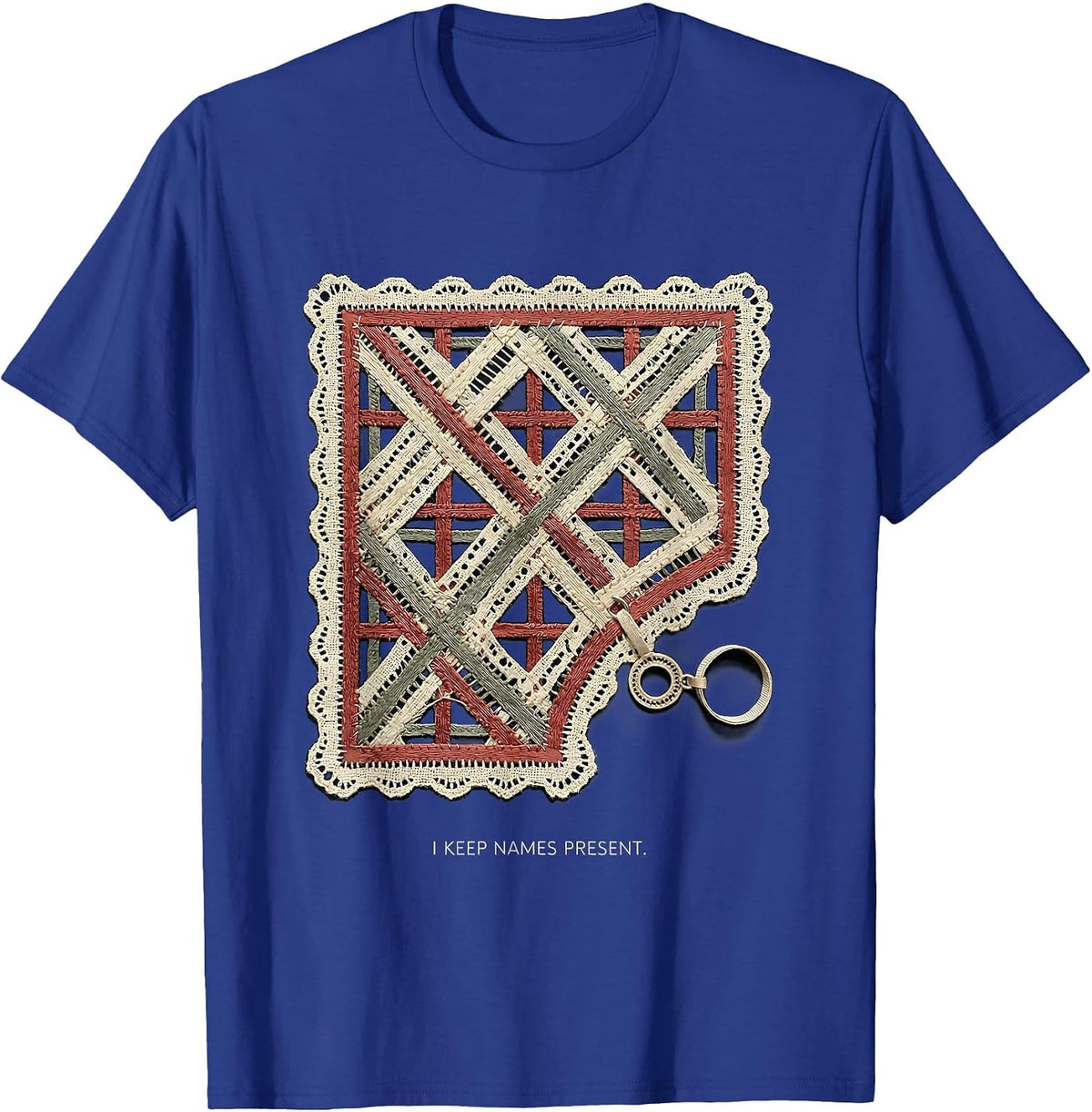 Men's I Keep Names Present Retro Kindness Inclusion Positivity T-Shirt - Royal Blue