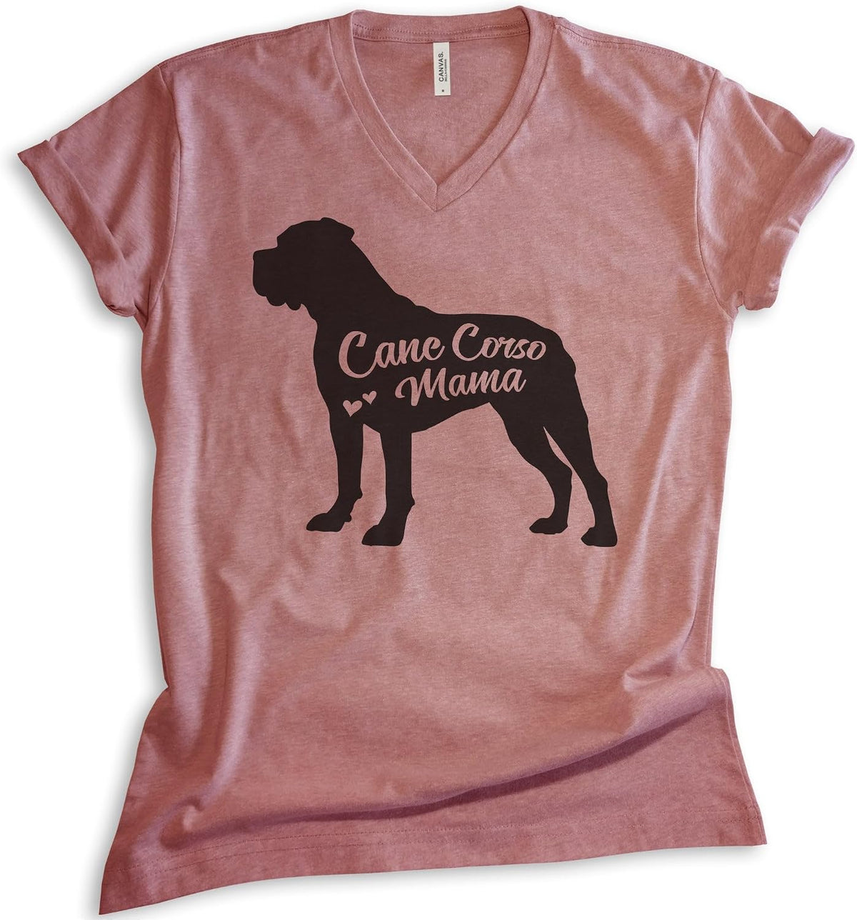 EVERTREE CLOTHING Cane Corso Mama V-Neck T-Shirt, Unisex Women's V-Neck Shirt, Cane Corso Owner, Funny Dog Mama Gift -