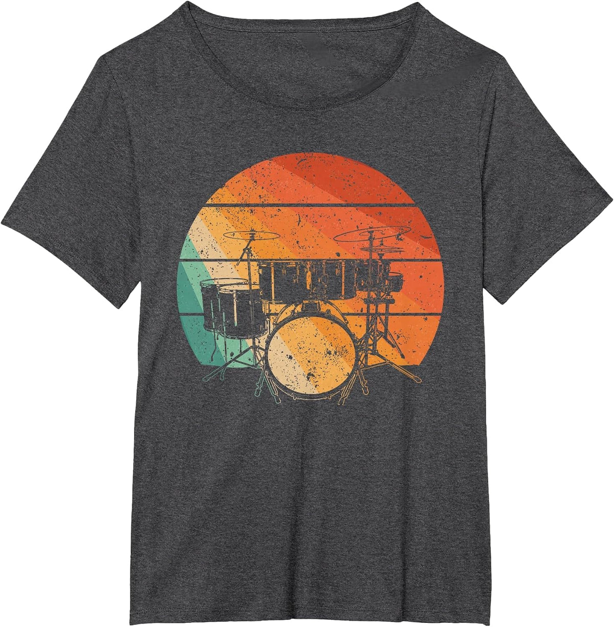 Cool Drummer Design for Men Women Drumming Drum Set Drummer T-Shirt - Dark Heather Grey