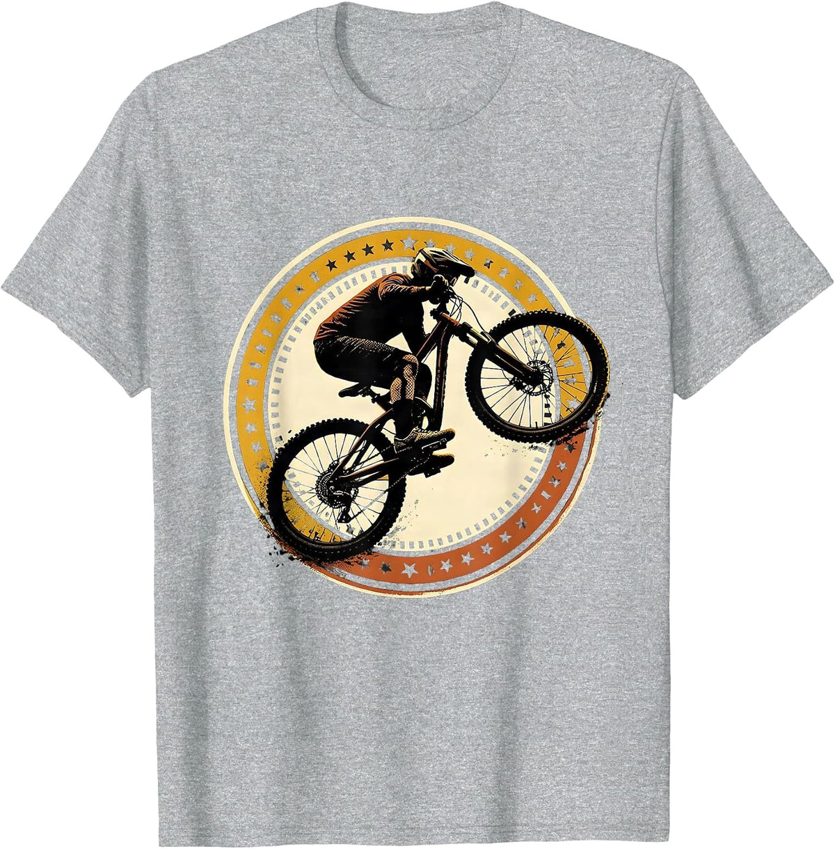 Men's Mountain Bike Crash Seal Biker Humor Gift T-Shirt - Heather Grey