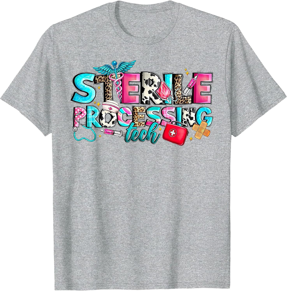 Sterile Processing Tech Western Nurse Sterile Processing T-Shirt - Heather Grey