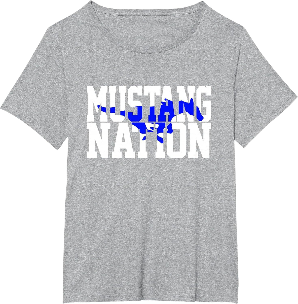 Friendswood Mustang, Mustang Nation T-Shirt - Heather Grey
