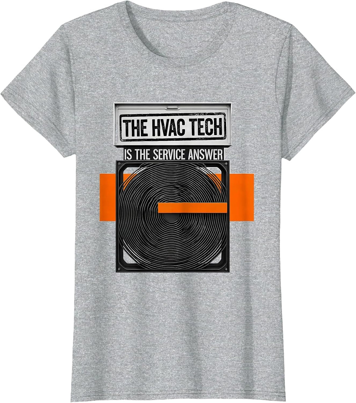 The HVAC Tech Is The Service Answer Funny HVAC Technician T-Shirt - Heather Grey