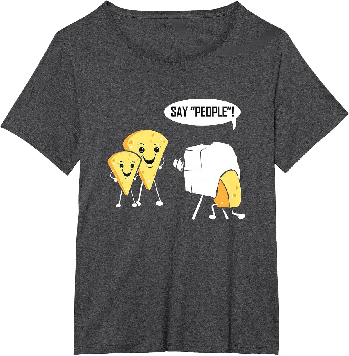 Photography Cheese Funny for Photographer Photo Camera T-Shirt, Women's Plus, Dark Heather Grey, 5X - As Pictured