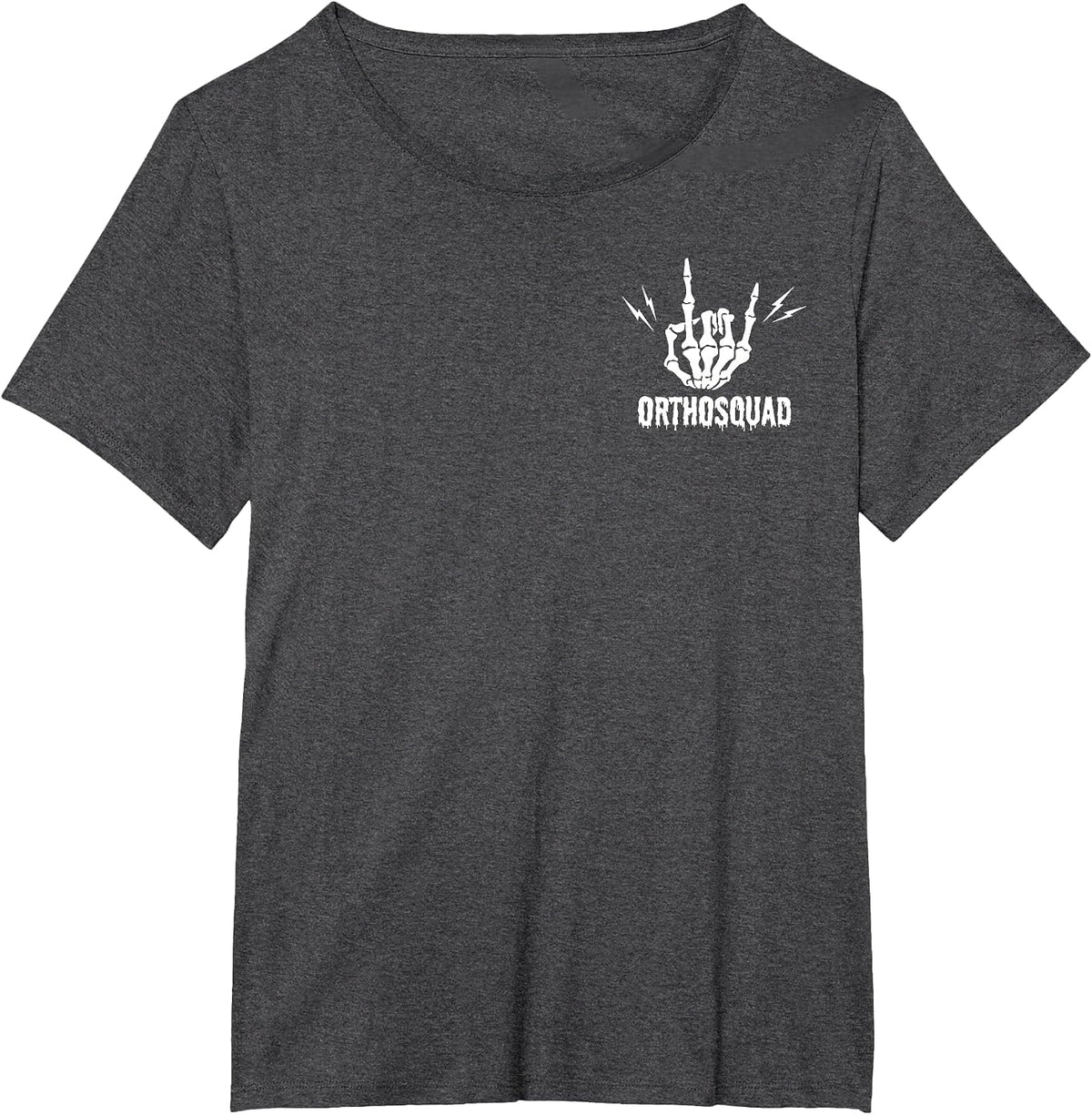 Ortho Squad Skeletons Halloween Orthopedic Nurse RN T-Shirt - Dark Heather Grey