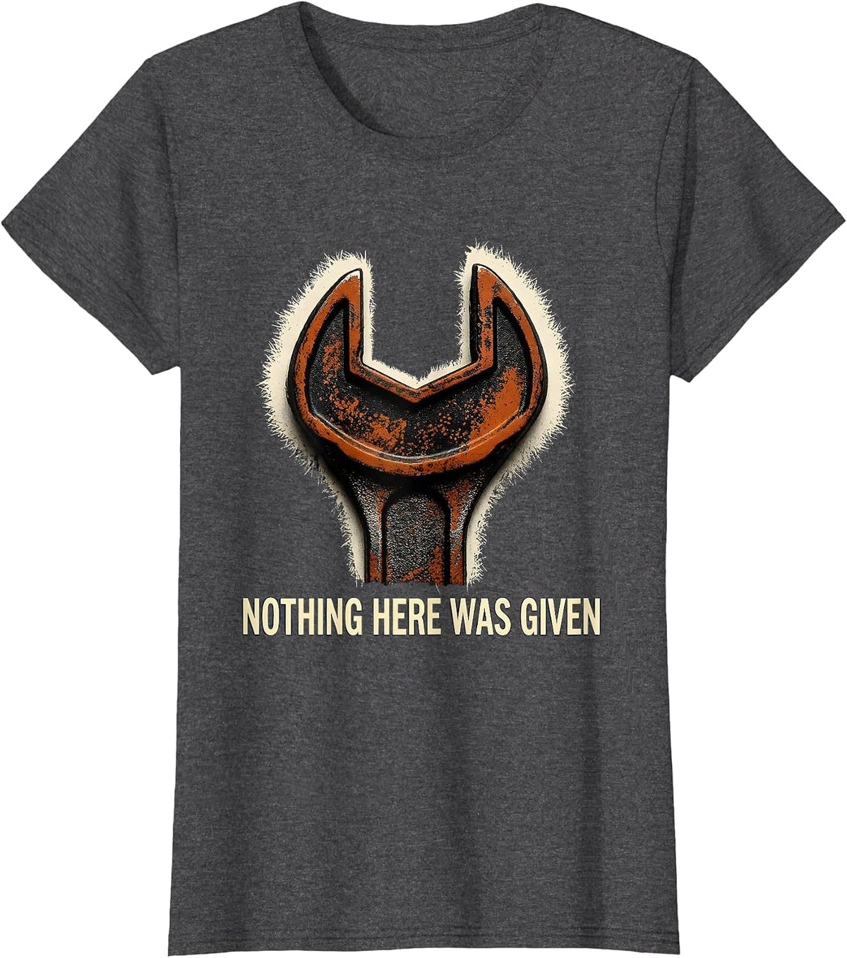 Women's Nothing Here Was Given Rubber Stamp Union Strong Labor Day T-Shirt - Dark Heather Grey
