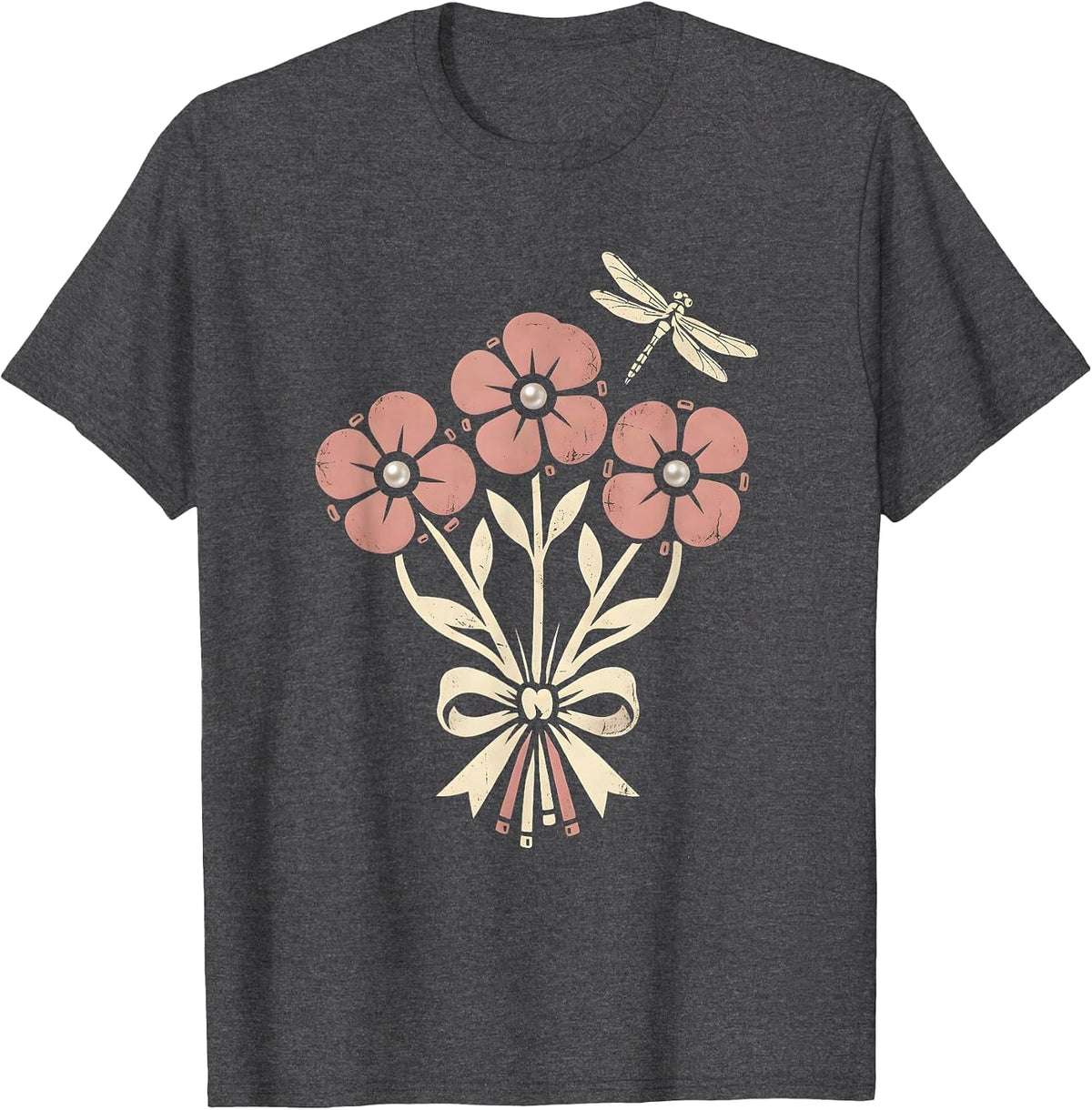Men's Gigi Pearl Nails Elegant Hand Graphic T-Shirt - Dark Heather Grey