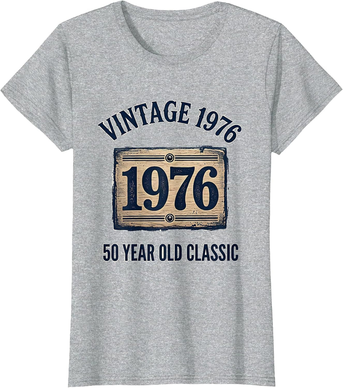Vintage 1976 50 Year Old Classic 50th Birthday T-Shirt - Heather Grey