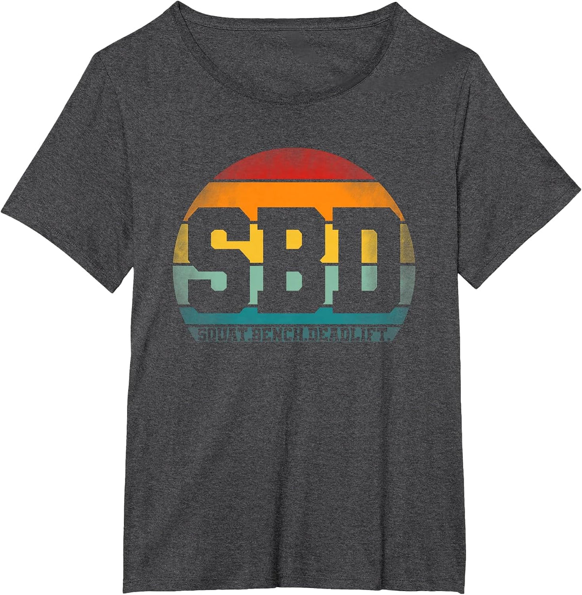 SBD Squat Bench Deadlift Weight Sports Powerlifting T-Shirt - Dark Heather Grey
