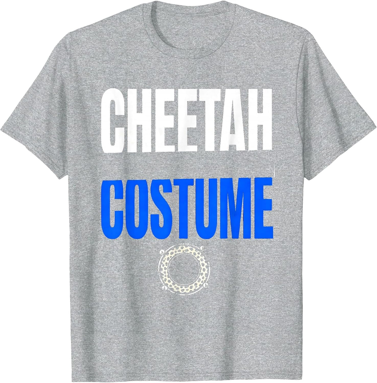 Men's Cheetah Spot Stamp Ring Teen Girl Big Cat Halloween Party T-Shirt - Heather Grey