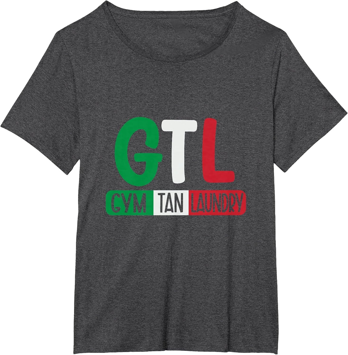 Gym Tan Laundry GTL New Jersey Garden NJ Shore Italian Flag T-Shirt - Dark Heather Grey