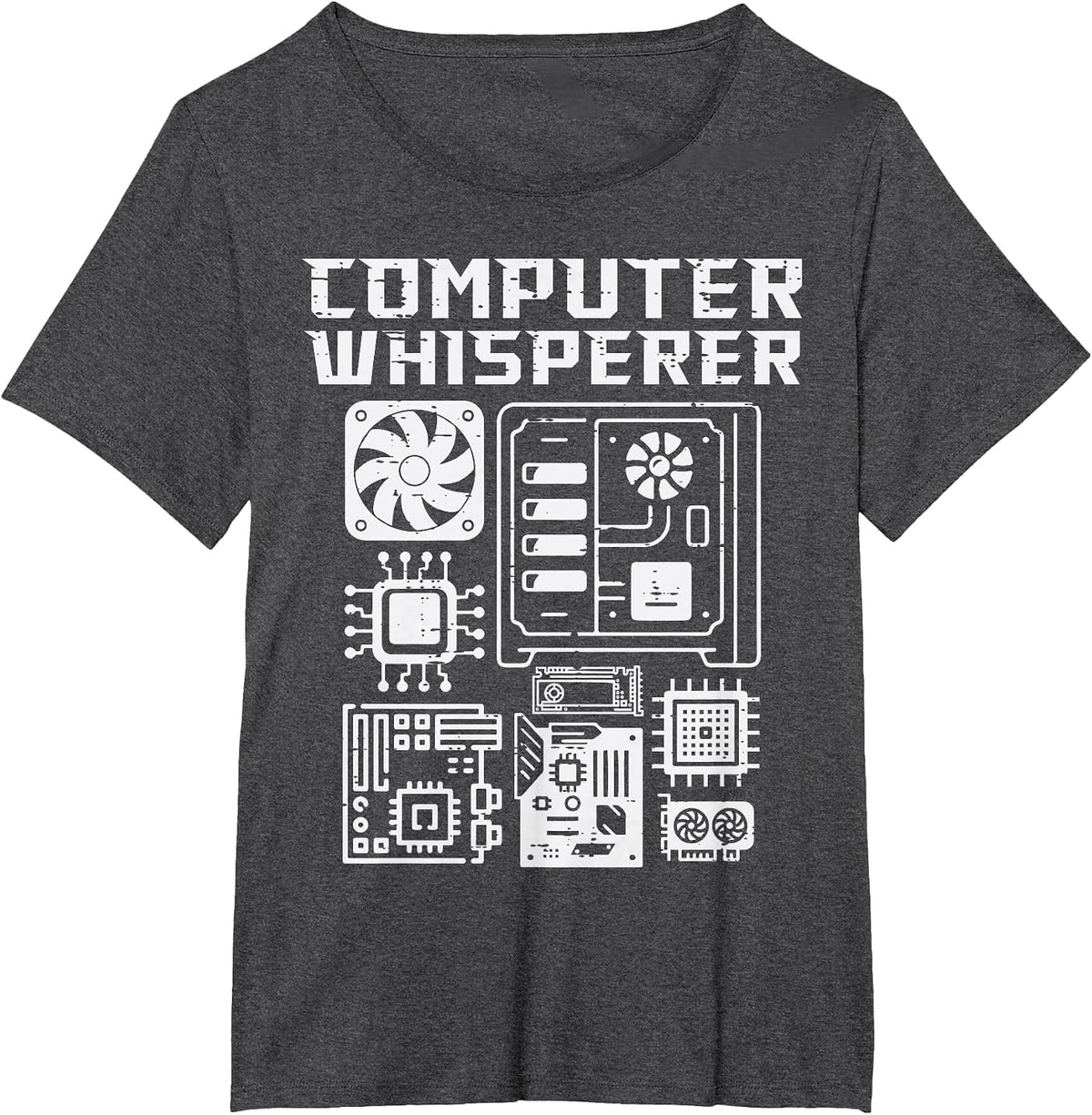 Computer Whisperer System Administrator Sysadmin Men Women T-Shirt - Dark Heather Grey