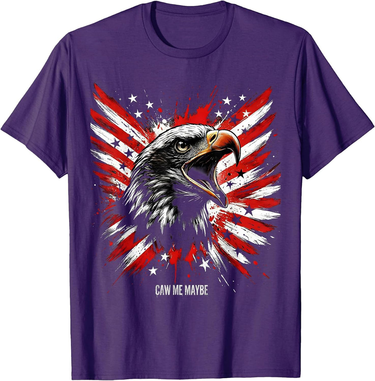 Caw Me Maybe Funny Crow Bird Design T-Shirt - Purple