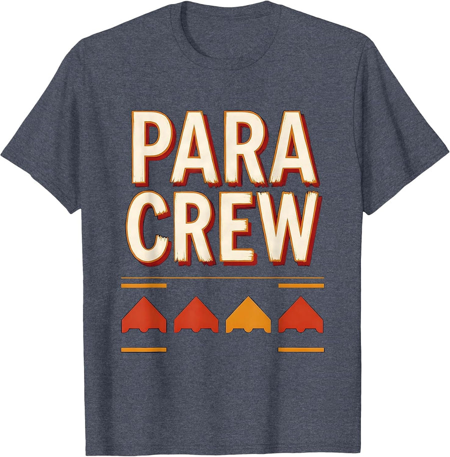 Para Crew Sign Painter Showcard Teacher Appreciation T-Shirt - Heather Blue