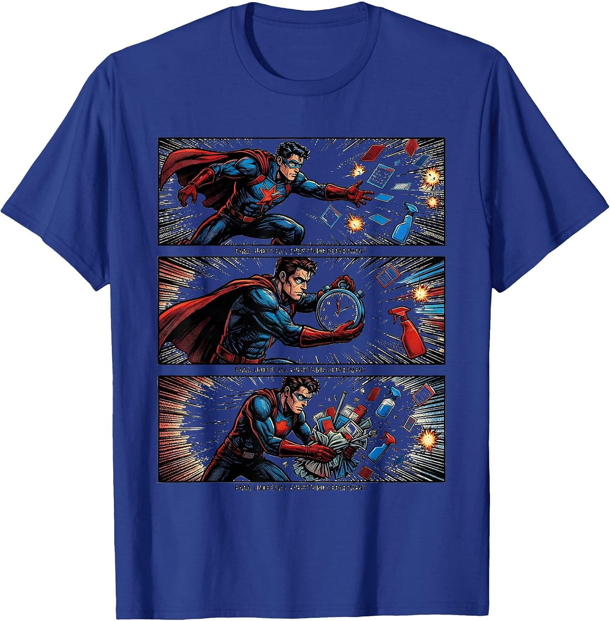 Para Unofficial Everything Department Funny Paraprofessional T-Shirt - Royal Blue