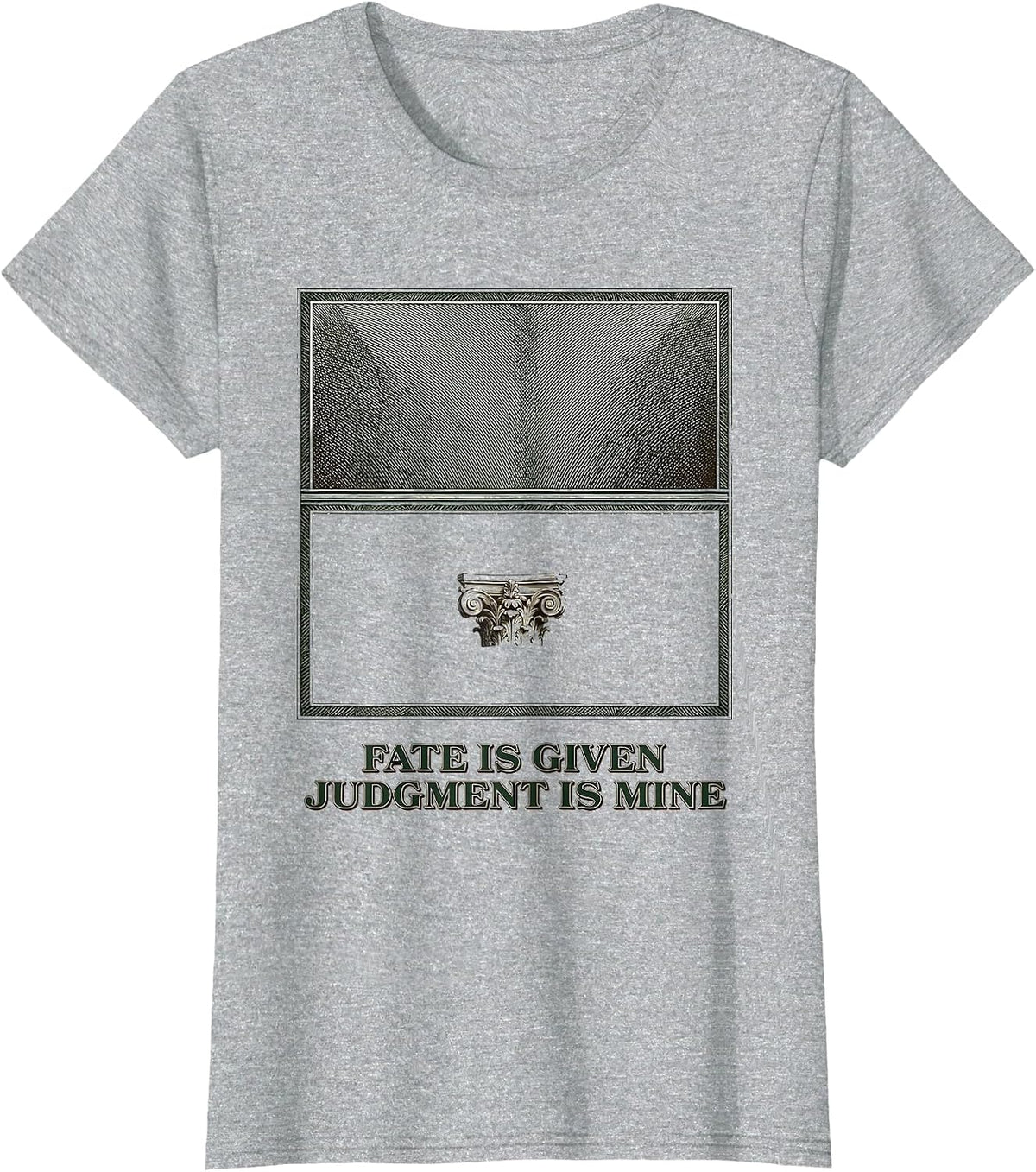 Fate Is Given Judgment Is Mine Stoic Philosophy Marcus T-Shirt - Heather Grey