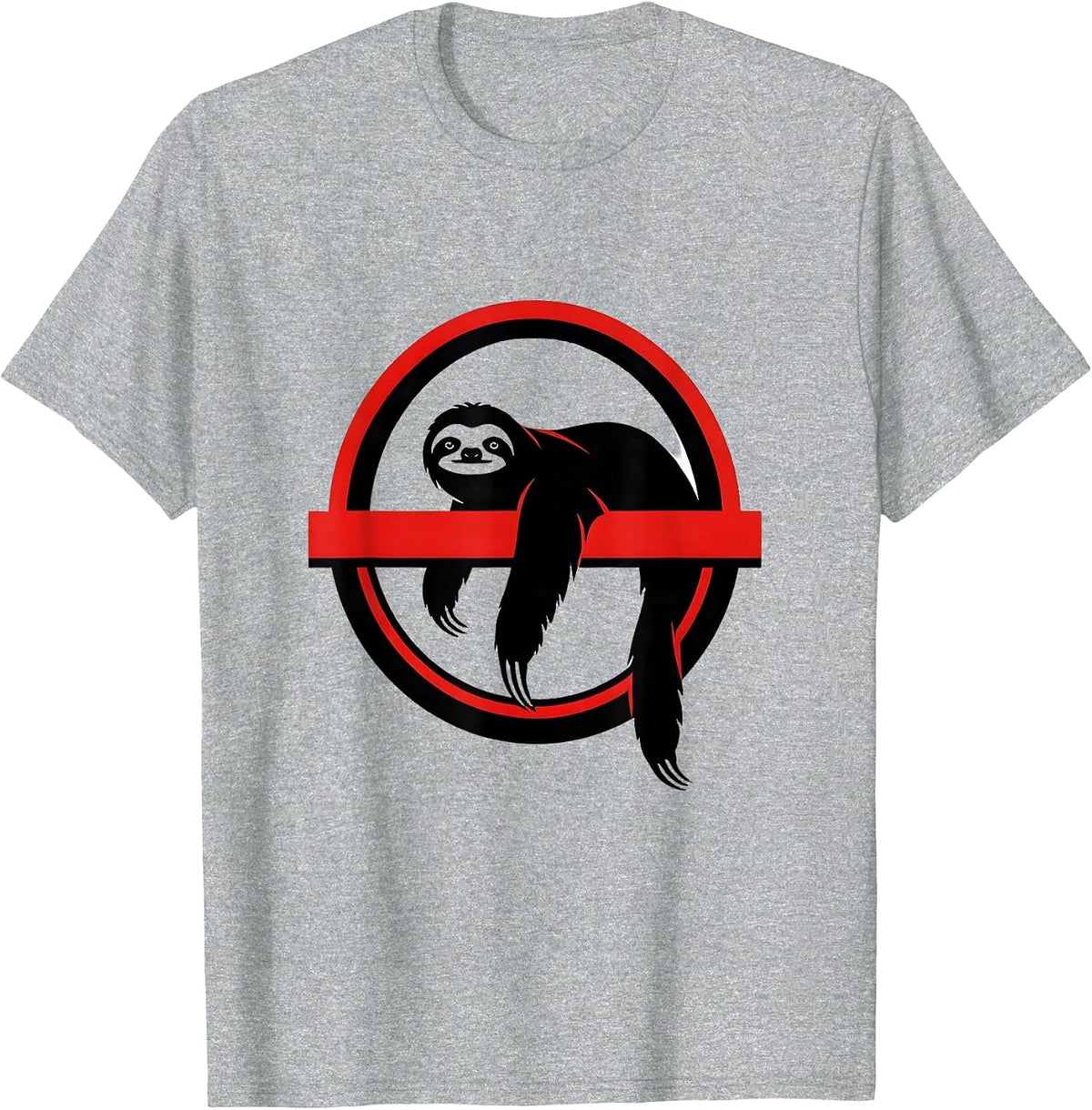 Men's Sloth Seal Minimalist Funny Pajama Sleepover Gift T-Shirt - Heather Grey