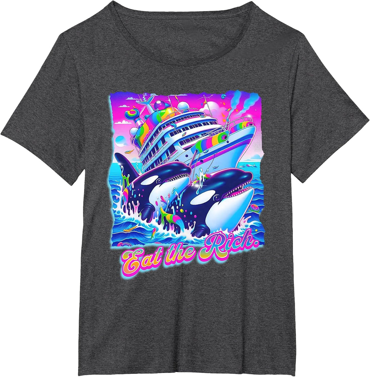 Animal Retro T-Shirt - Dark Heather Grey