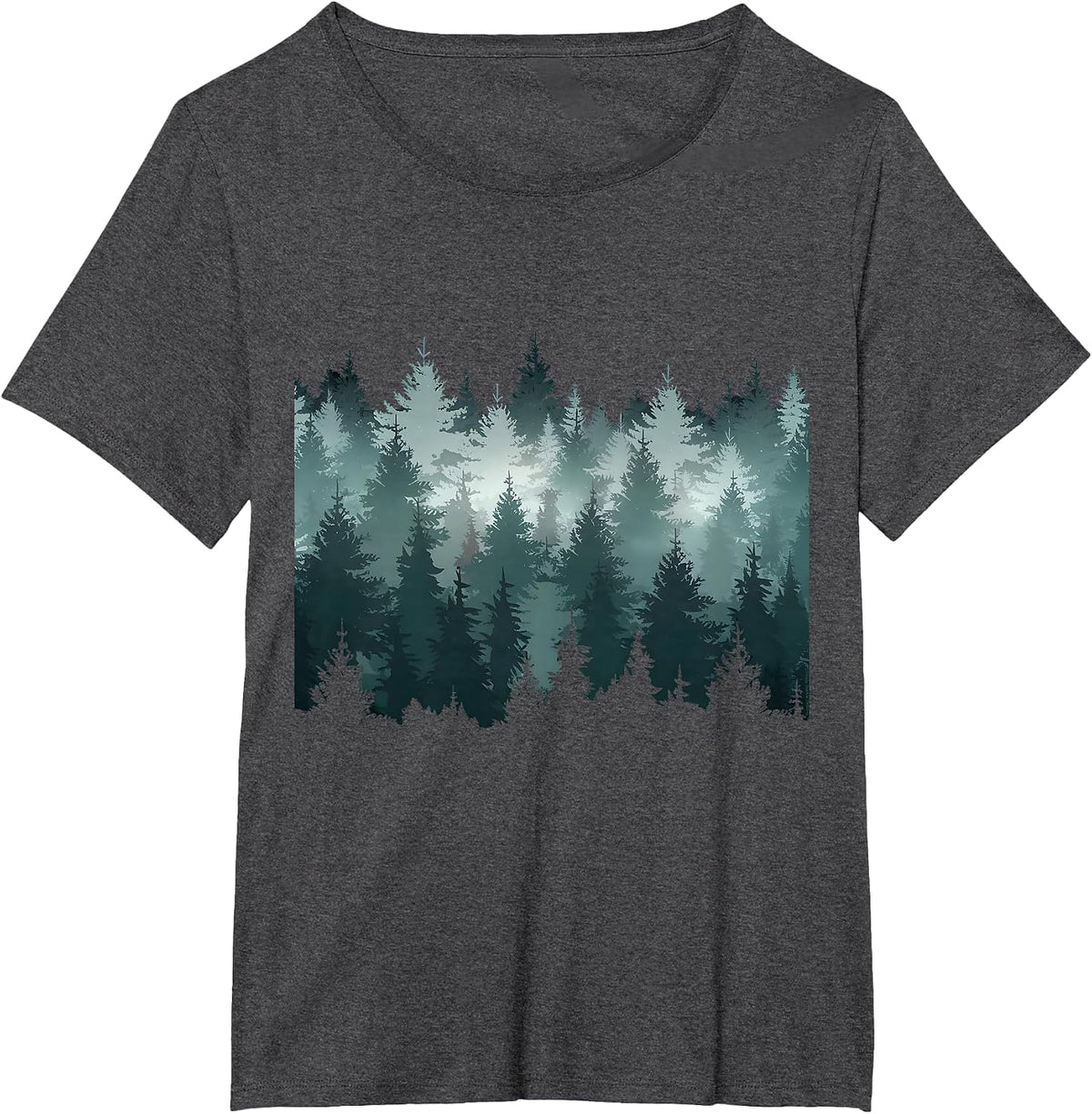 Trees Nature Mountains Adventure Outdoor Wildlife Forest T-Shirt - Dark Heather Grey