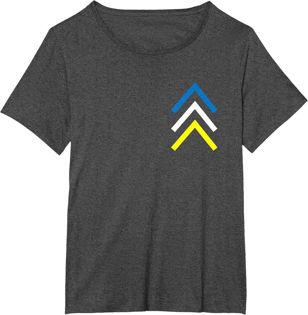 Down Syndrome Three Chromosome Arrows Awareness Month T-Shirt - Dark Heather Grey