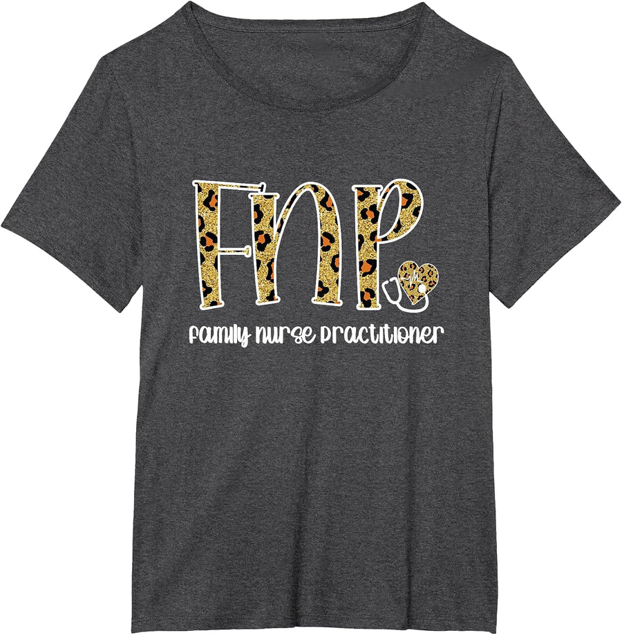FNP Family Nurse Practitioner Graduation Family Nursing T-Shirt - Dark Heather Grey