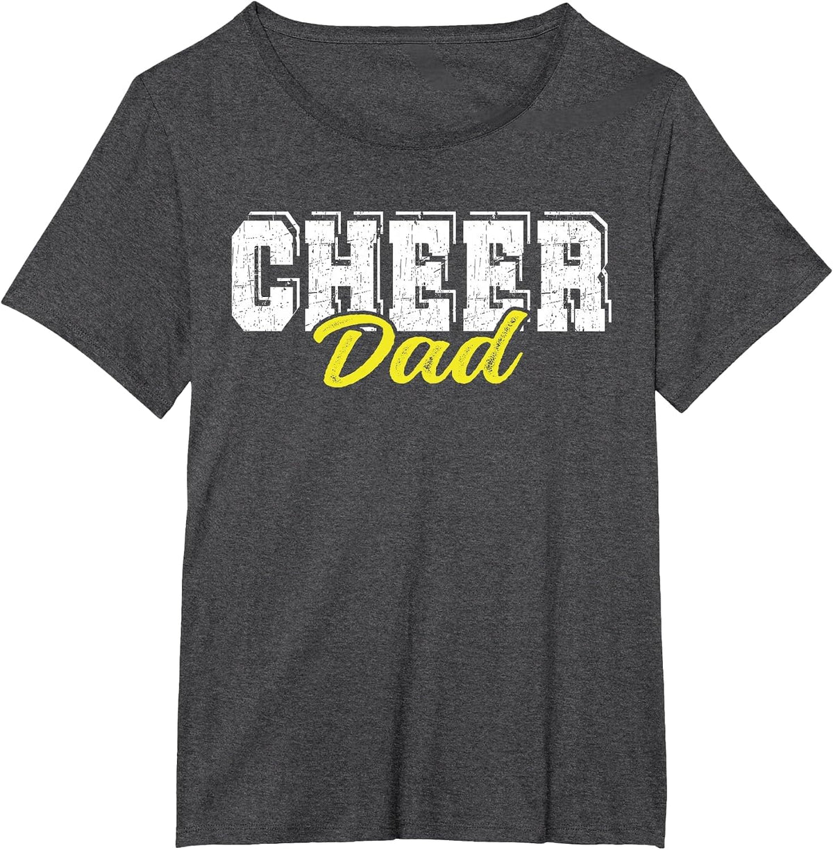Cheer Dad Cheerleader Dad Cheerleading T-Shirt - Dark Heather Grey