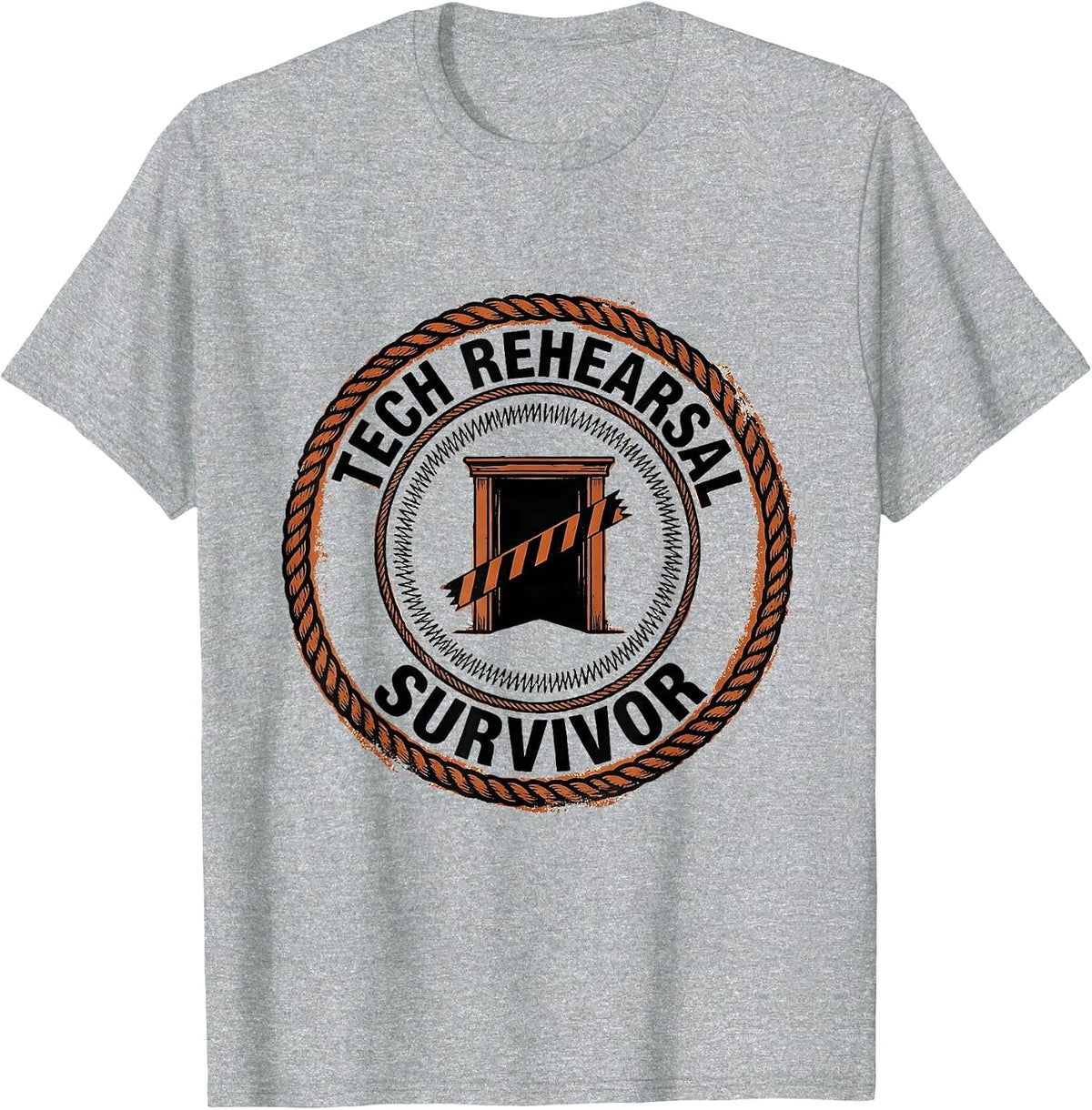 Men's Tech Rehearsal Survivor Funny Musical Theatre Kid Theater T-Shirt - Heather Grey
