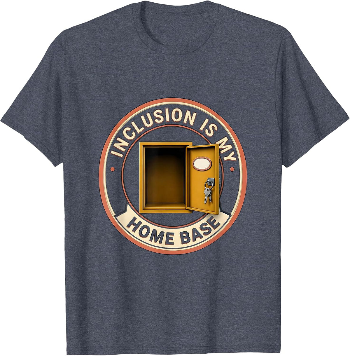 Inclusion Is My Home Base Special Education Teacher Autism T-Shirt - Heather Blue
