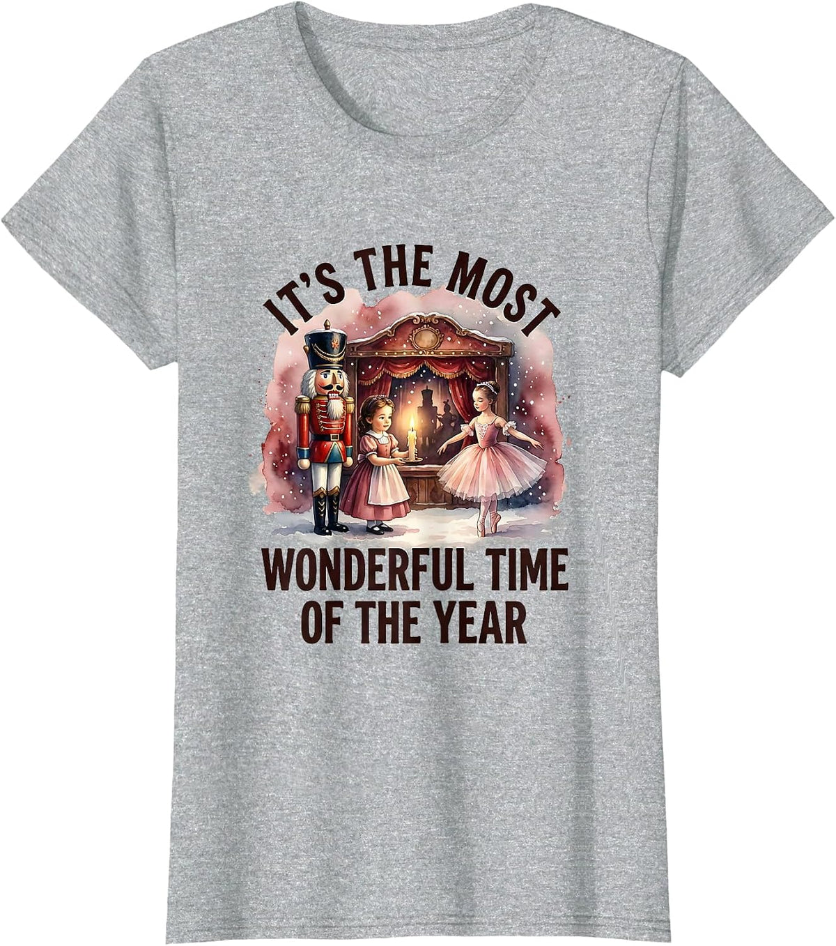 It's The Most Wonderful Time Of The Year Nutcracker Ballet T-Shirt - Heather Grey