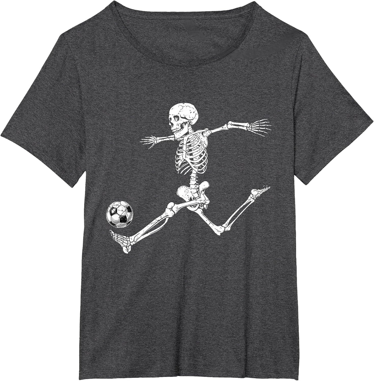 Soccer Skeleton Halloween Player Catcher Mens Boys Kids T-Shirt - Dark Heather Grey
