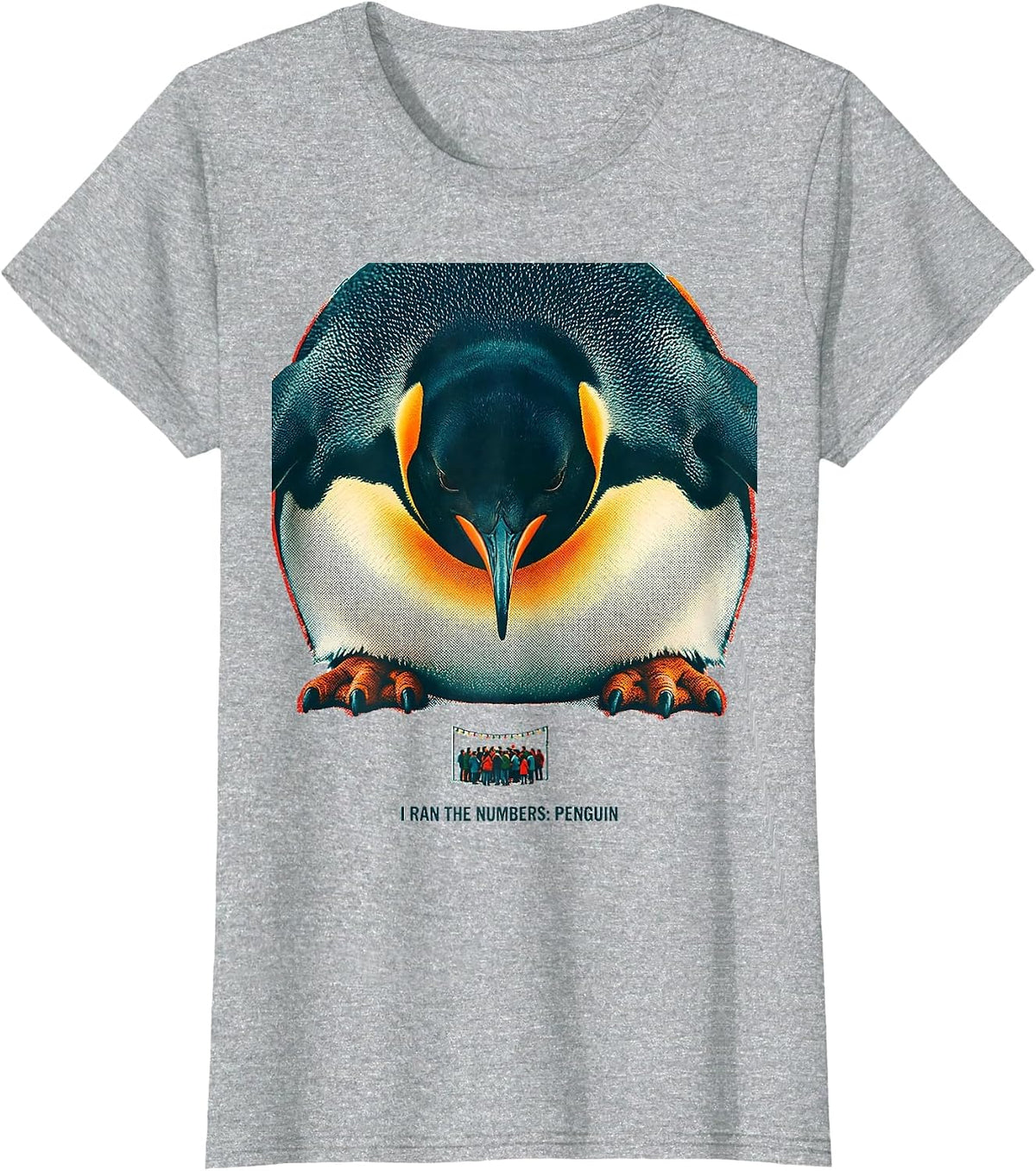 I Ran The Numbers: Penguin Funny Christmas Penguin Lover T-Shirt - Heather Grey