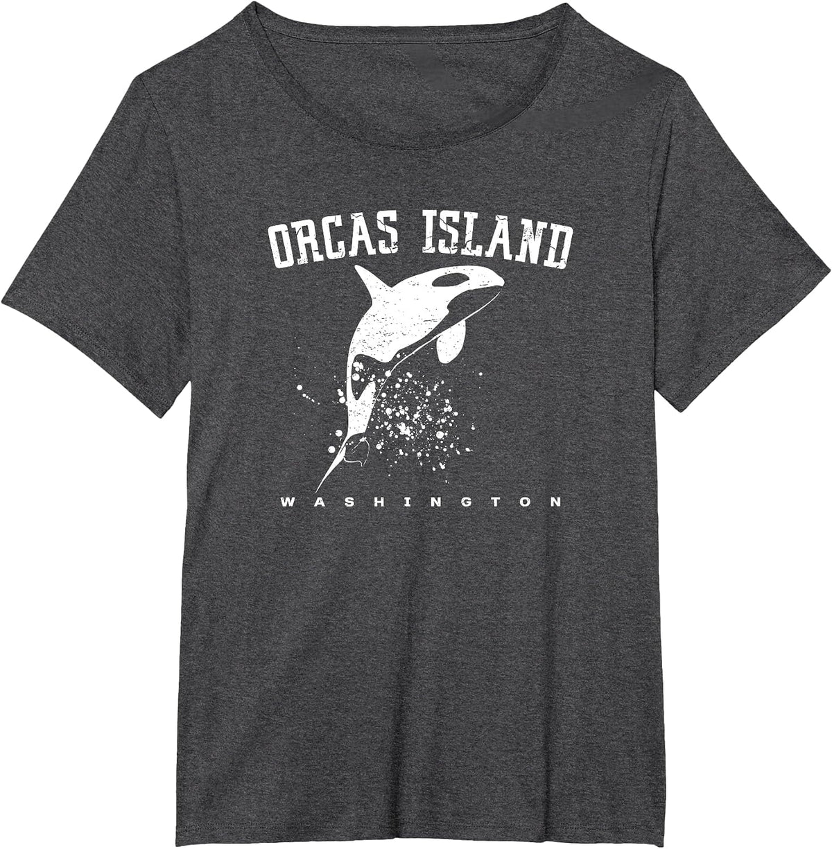 ORCAS Island Washington Killer Whale Dolphin Lover Souvenir T-Shirt - Dark Heather Grey