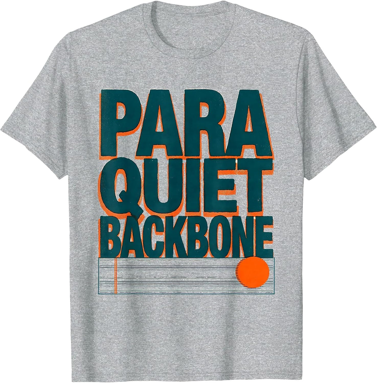 Men's Para Quiet Backbone Risograph Paraprofessional Teacher's T-Shirt - Heather Grey