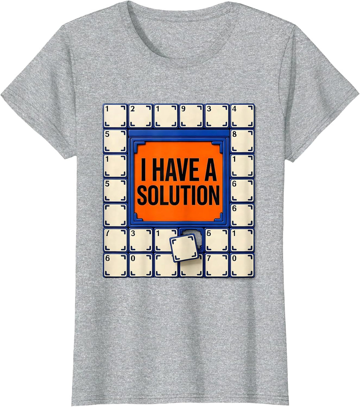 Women's I Have A Solution Funny Chemistry Periodic Table Science T-Shirt - Heather Grey