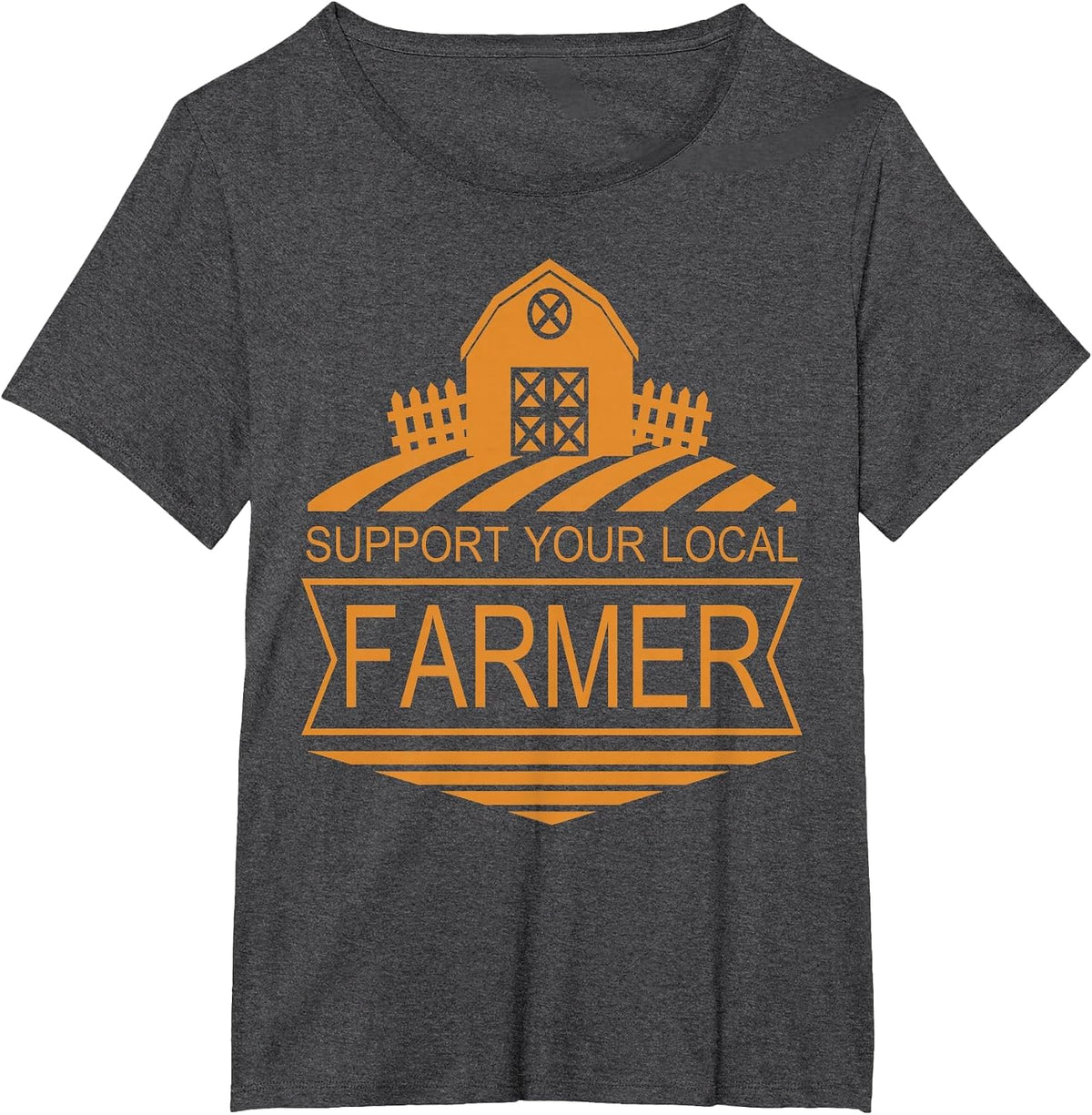 Support Your Local Farmer Love Life Agriculture Farm Shack T-Shirt - Dark Heather Grey