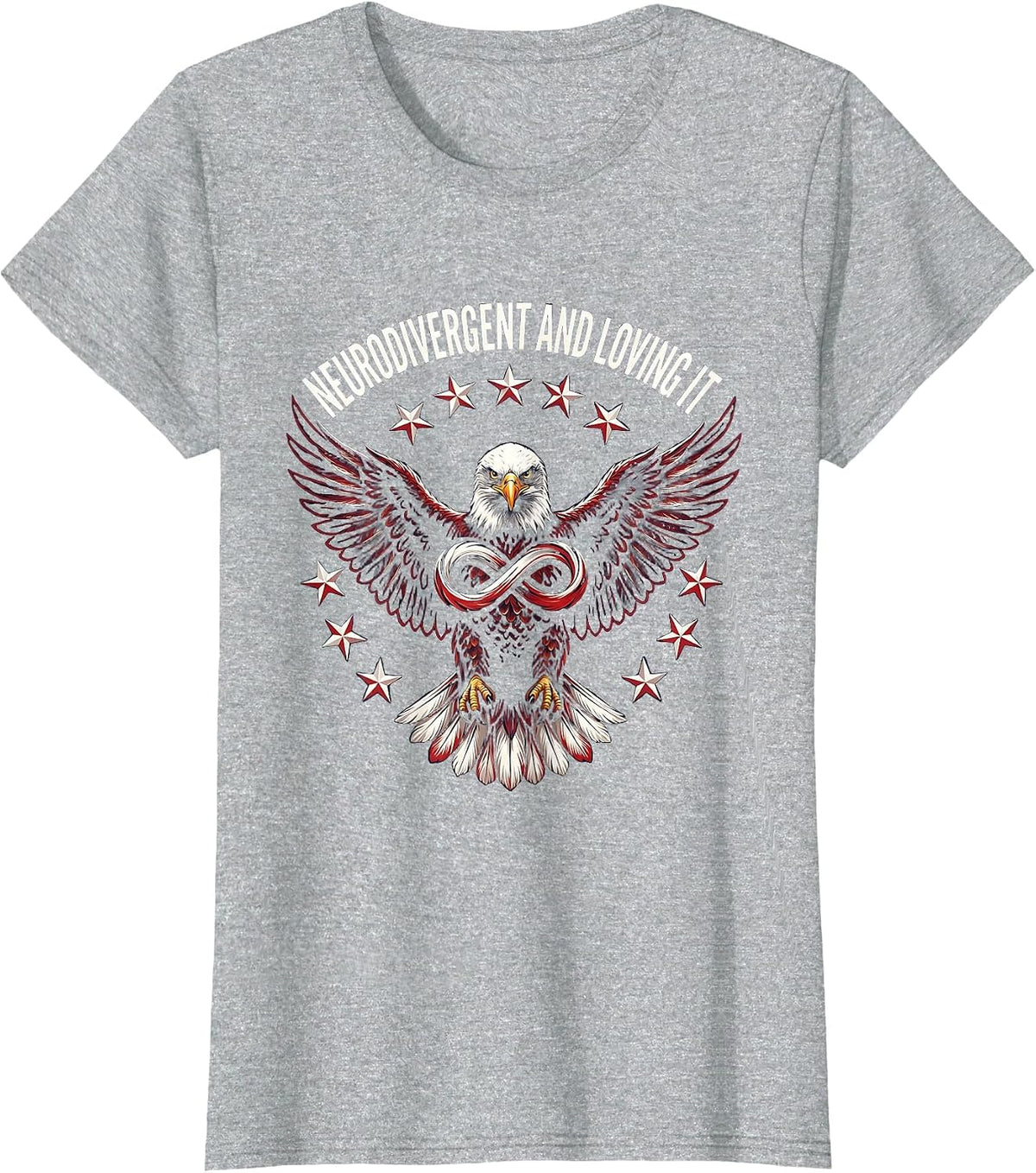 Neurodivergent and Loving It Autism Design T-Shirt - Heather Grey